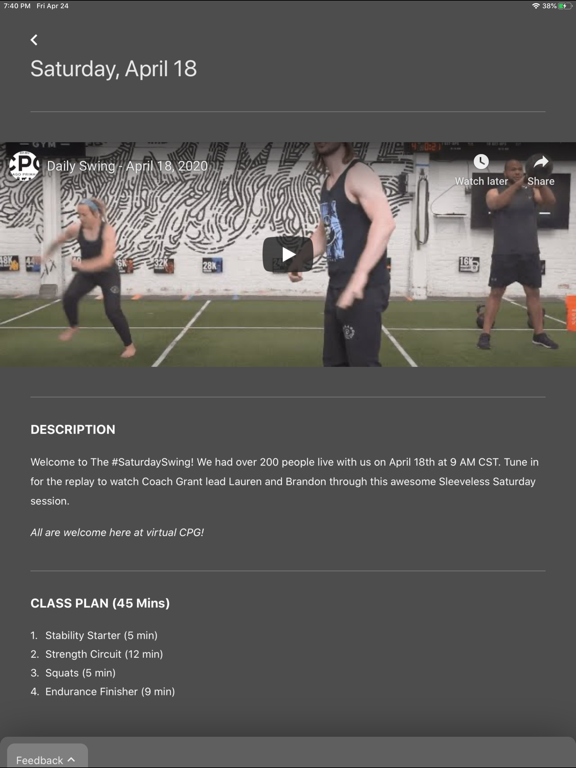 Kettlebell Swing iPad screenshot 5 - Health & Fitness app