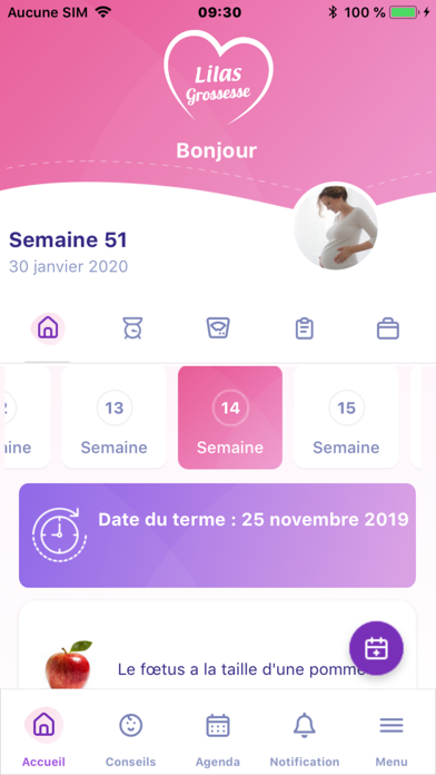 Screenshot #2 pour Lilas Grossesse