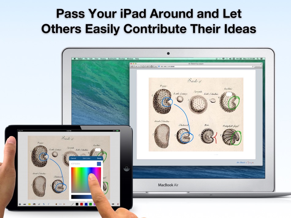 #4. Air Sketch Wireless Whiteboard (iOS) بواسطة: Qrayon, LLC