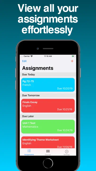 Trackr - Manage Assignments iPhone-skjermbilde 1
