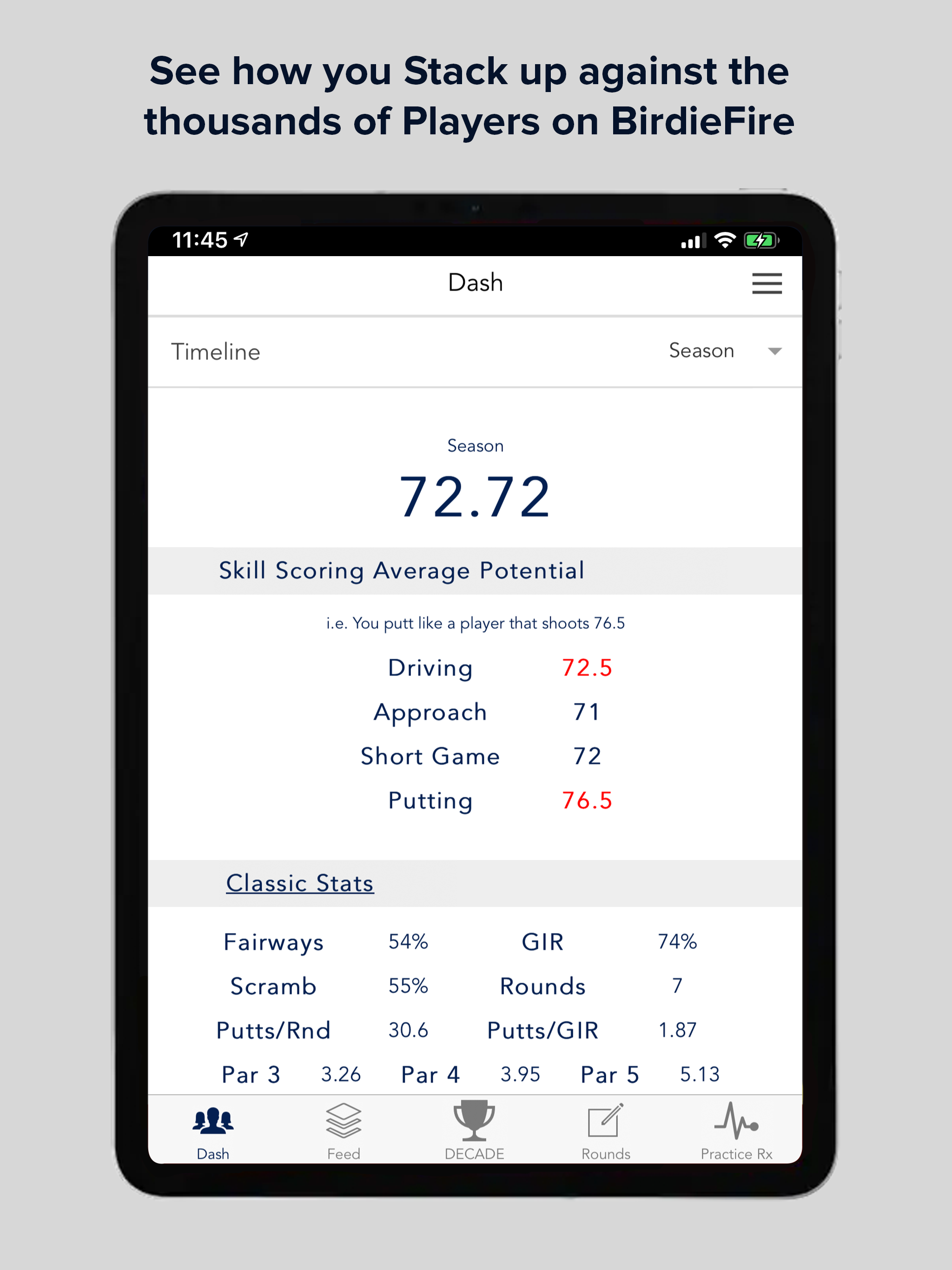 BirdieFire Stats and Scoring