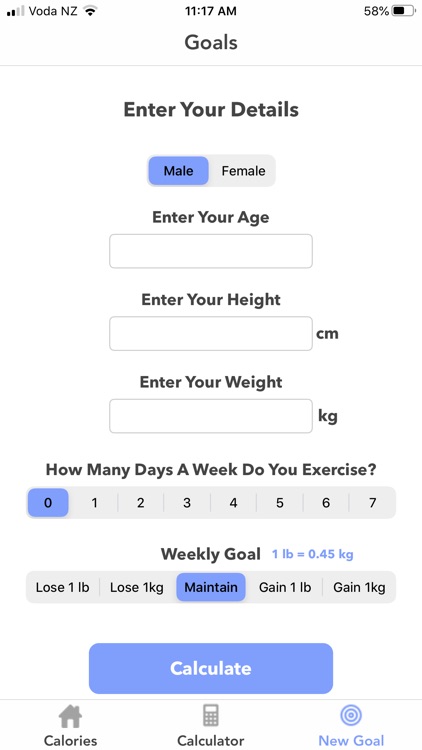 Calorie Manager