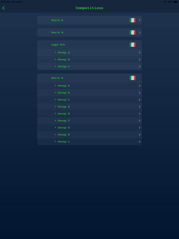 Live Results Italian Serie A iPad screenshot 5 - Sports app