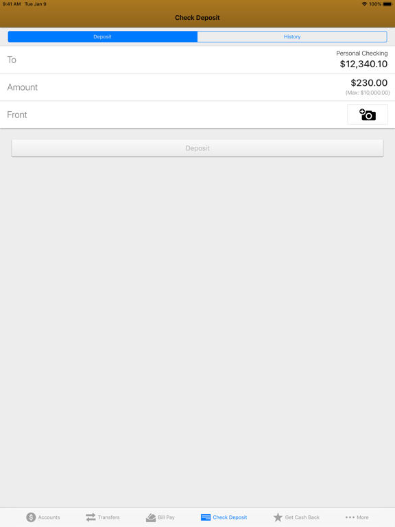 Goldwater Bank iPad screenshot 7 - Finance app