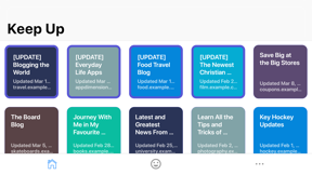 Keep Up: Blog, Site Updates screenshot