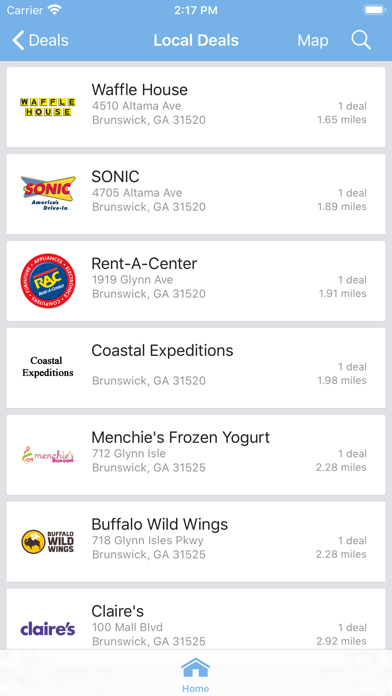 South Coast Bank Rewards Screenshot