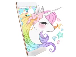 Rainbow Unicorn Stickers By Zakaria Erreffas
