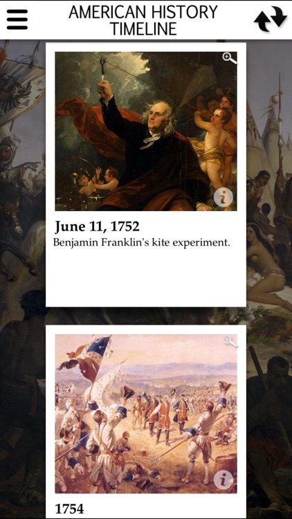 American History App: Timeline
