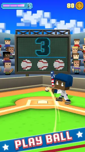 Blocky Baseball: Home Run Hero screenshot 1