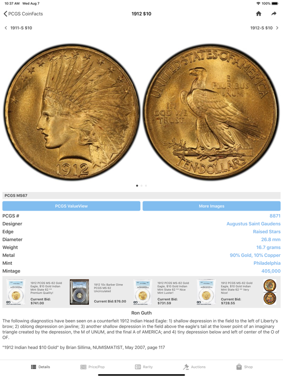 Screenshot #4 pour PCGS CoinFacts Coin Collecting