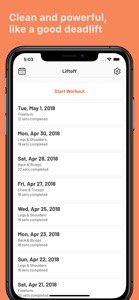 Liftoff - Workout Log screenshot #1 for iPhone