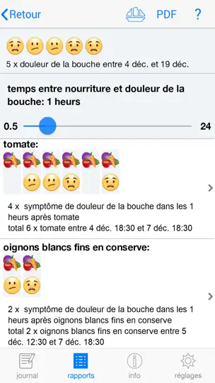 Capture d'écran de FoodSeeq sur iPhone 2