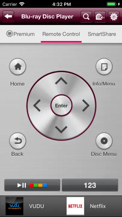 LG AV Remote iPhone Screenshot 2
