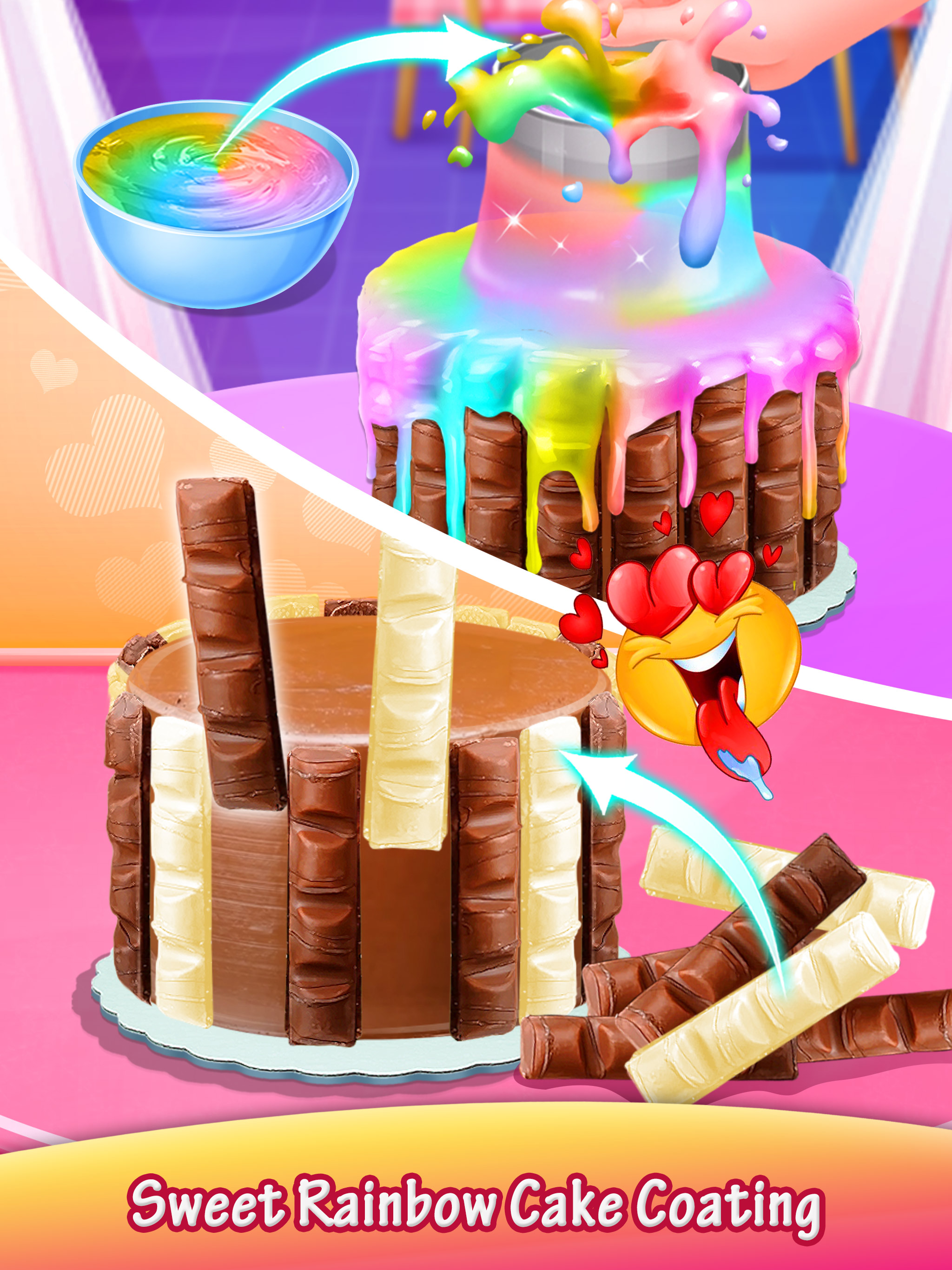 Chocolate Rainbow Cake