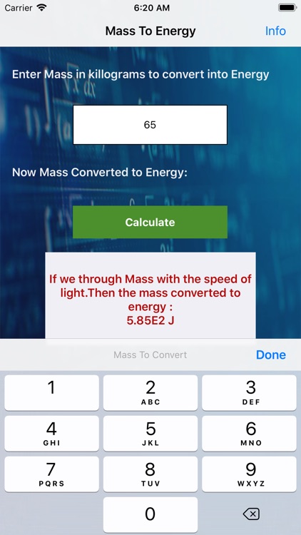 Mass To Energy Converter screenshot-4