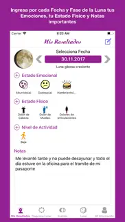 diagrama lunar y emocional iphone capturas de pantalla 1