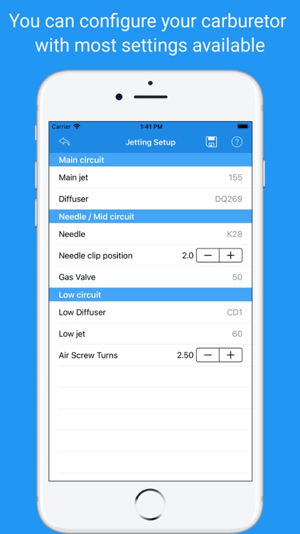 Jetting for DellOrto VHSH PRO screenshot-3