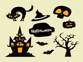 The HalloweenNTT is a small sticker, which are show the 50 Halloween NTT sticker in cartoon