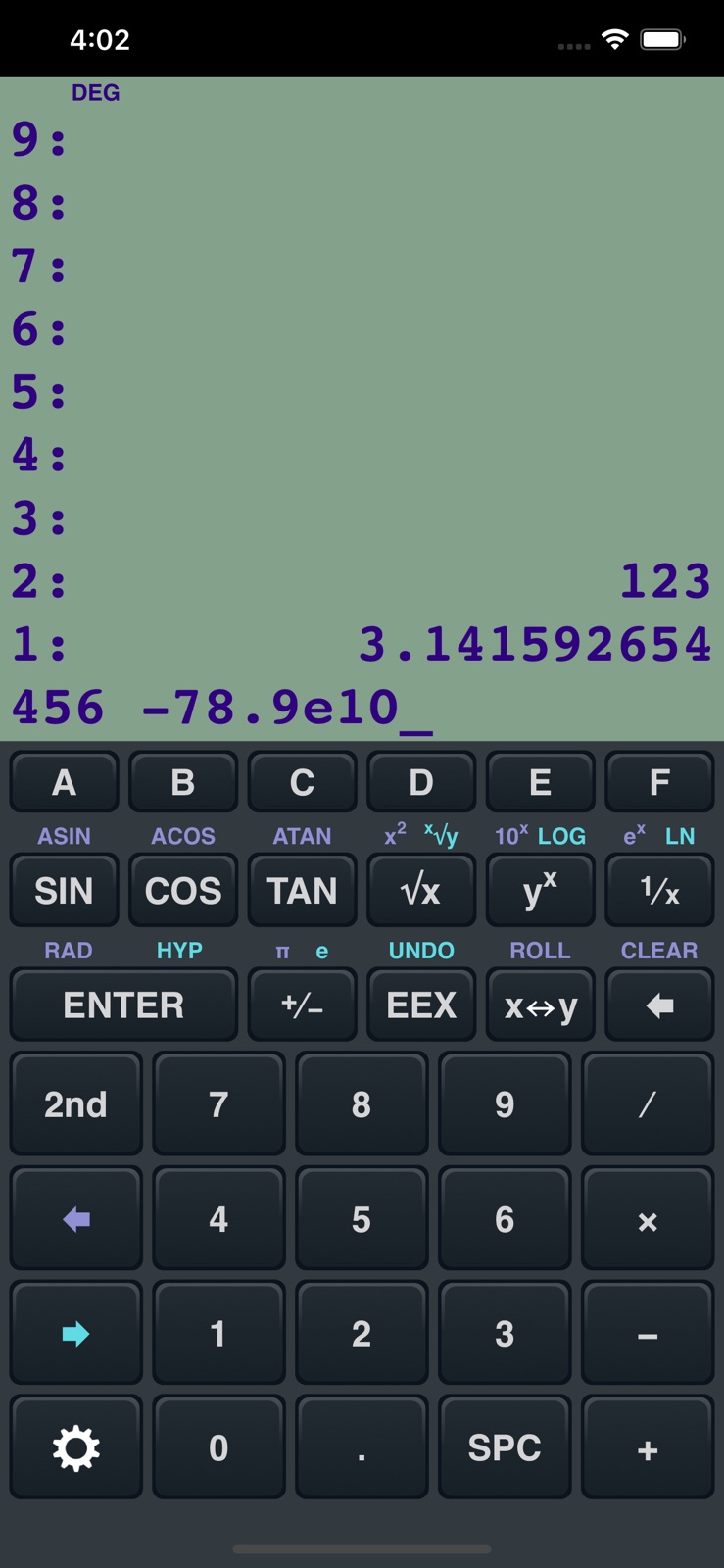 RPN Calculator 48 iphone screenshot 1