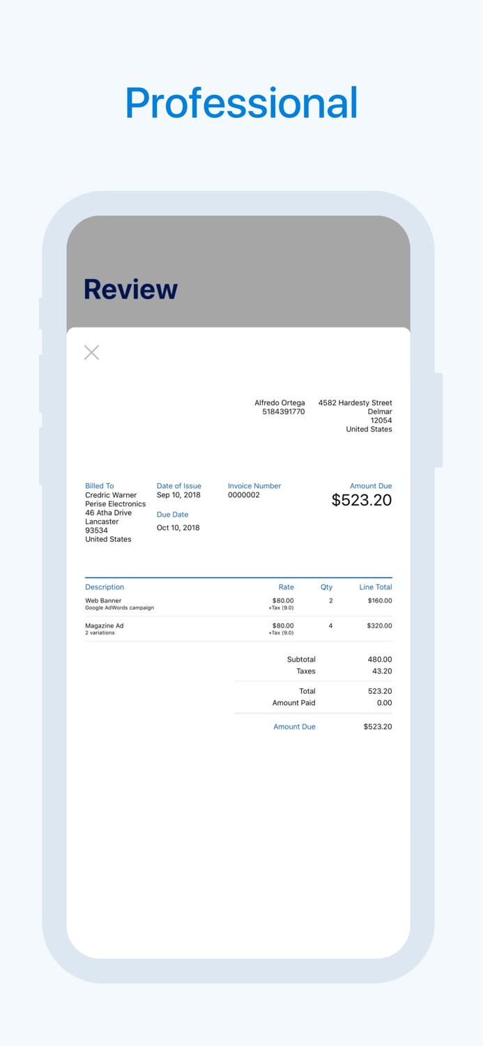 Invoice Creator by FreshBooks