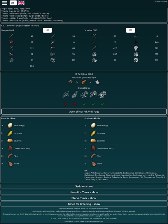 Screenshot #5 pour A-Calc Pro pour Ark Survival