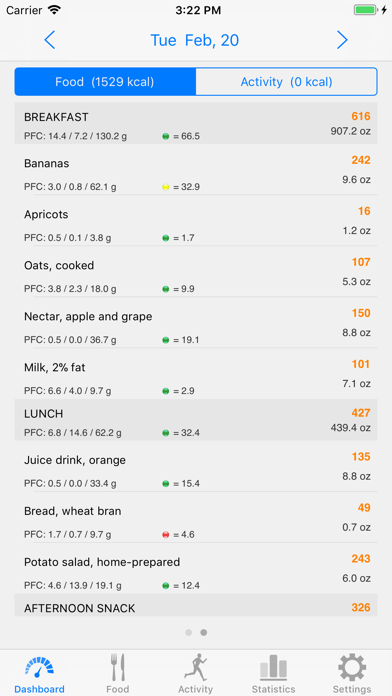 Noco Calories Screenshot