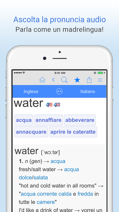 Dizionario Italiano-Inglese. Screenshot