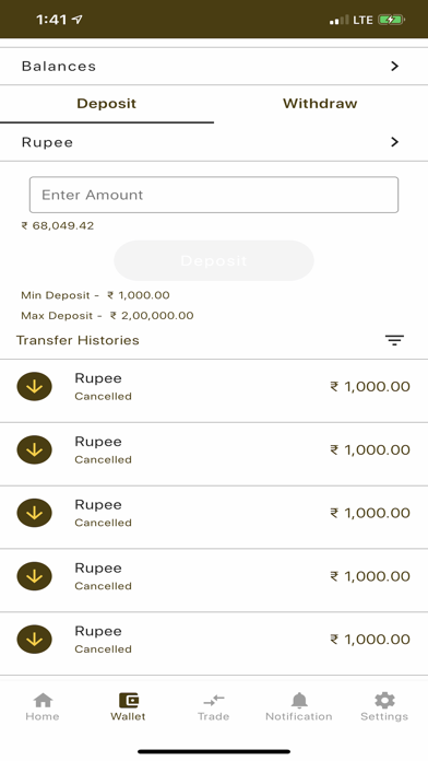 Colodax-India Crypto Exchange Screenshot