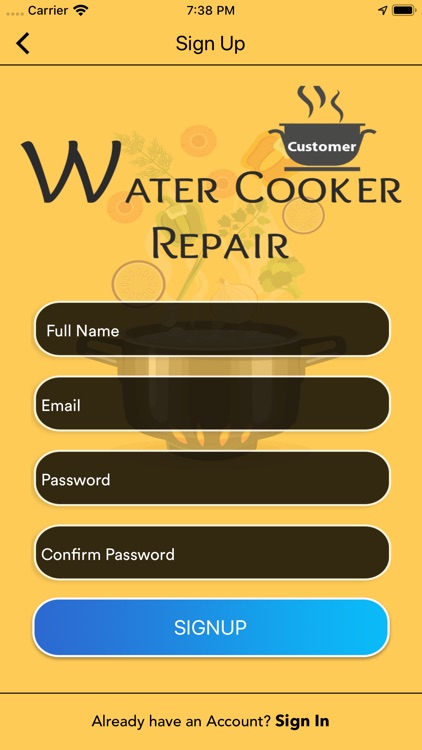 Water Cooker Repair Customer