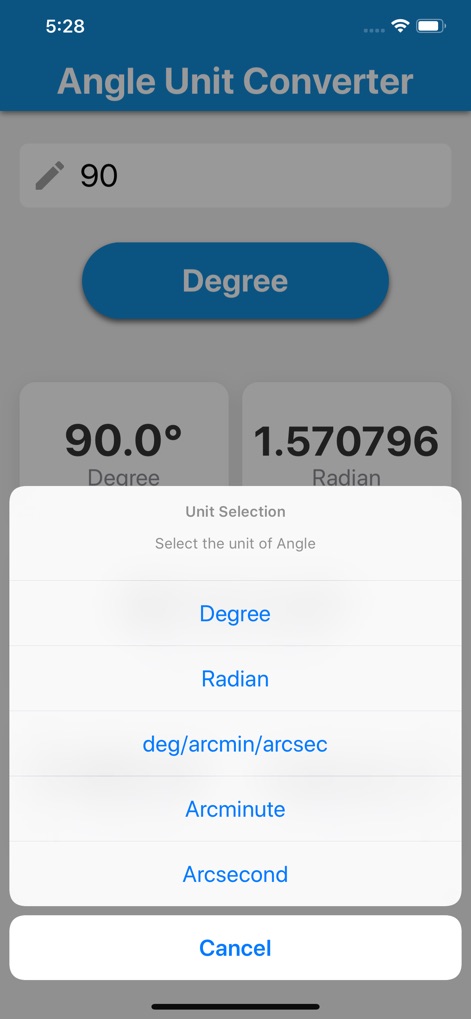 Angle Unit Converter - Utilities App | MWM