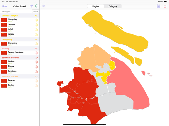 China Travel Map: I Have Been iPad screenshot 7 - Travel app