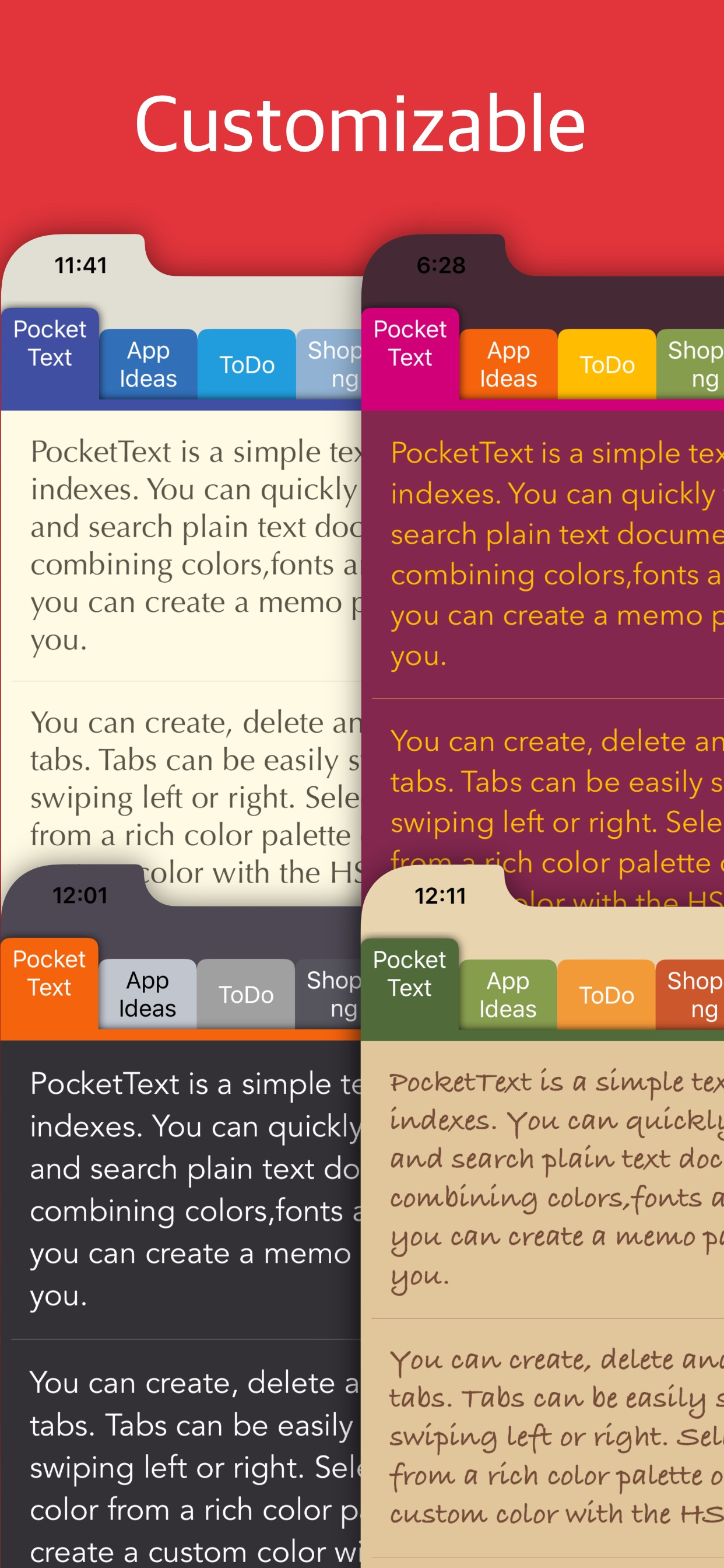PocketText - Indexed Notes screenshot 3