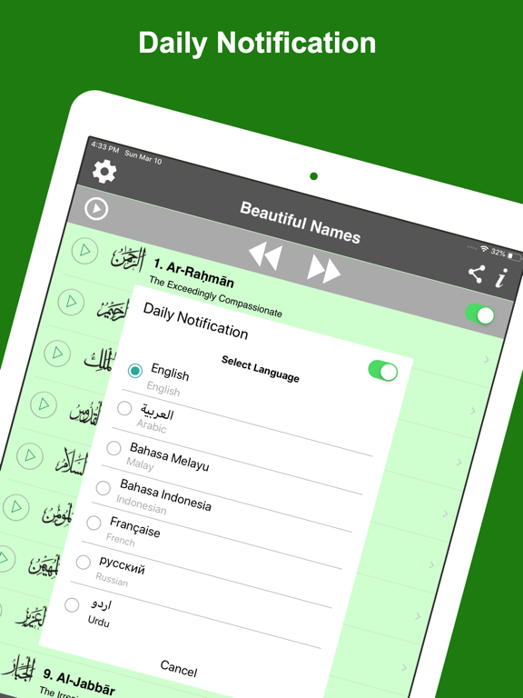 99 Names of Allah (Pro) iPad screenshot 4 - Reference app
