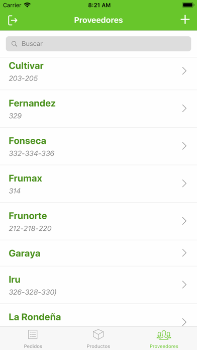 Diario de pedidos Screenshot