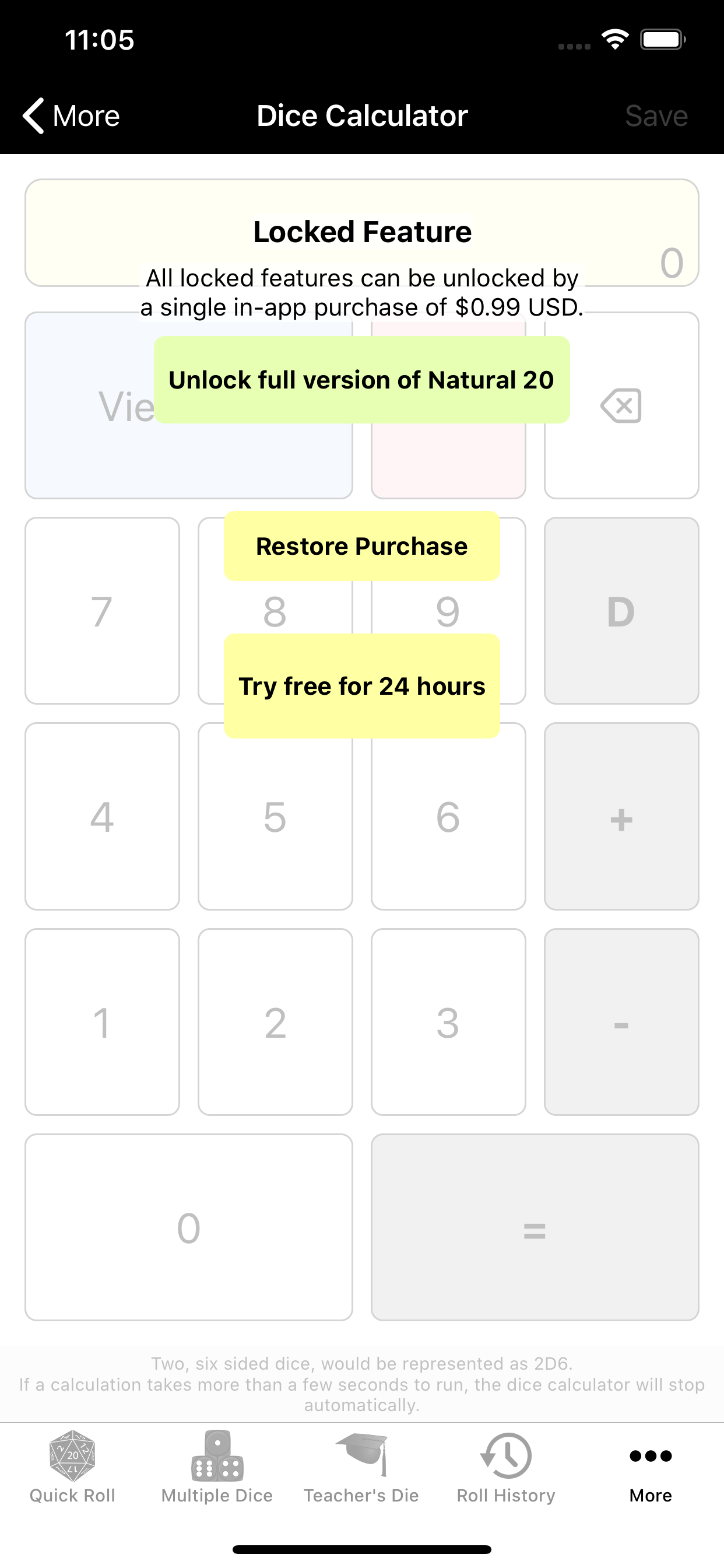 Natural 20 Lite App