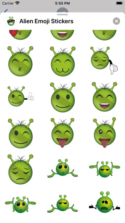 Alien Emoji Sticker-Pack screenshot-5