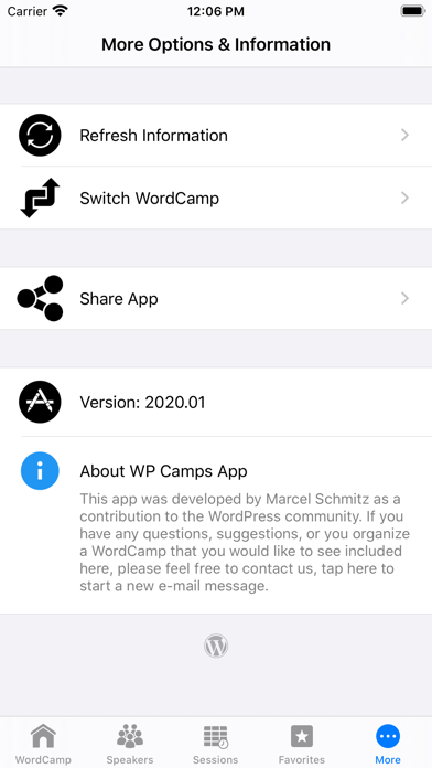 WP Camps iPhone screenshot 10 - Reference app