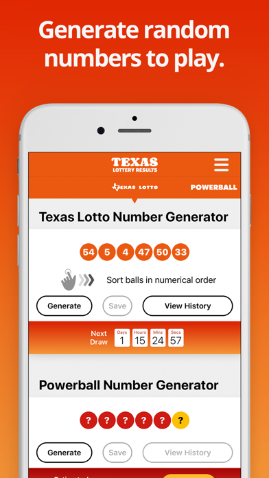 Texas Lotto Results Screenshot