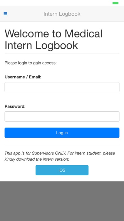 Med. Intern Logbook-Supervisor