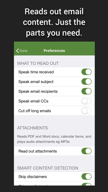 Speaking Email - voice reader