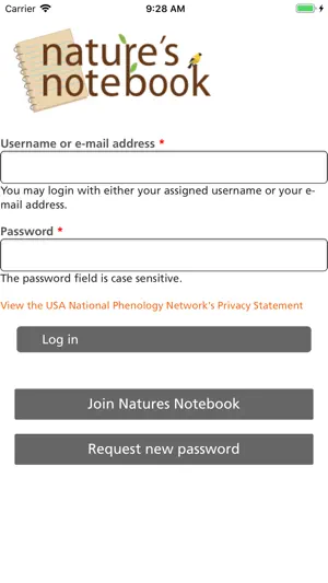 Nature's Notebook screenshot 1