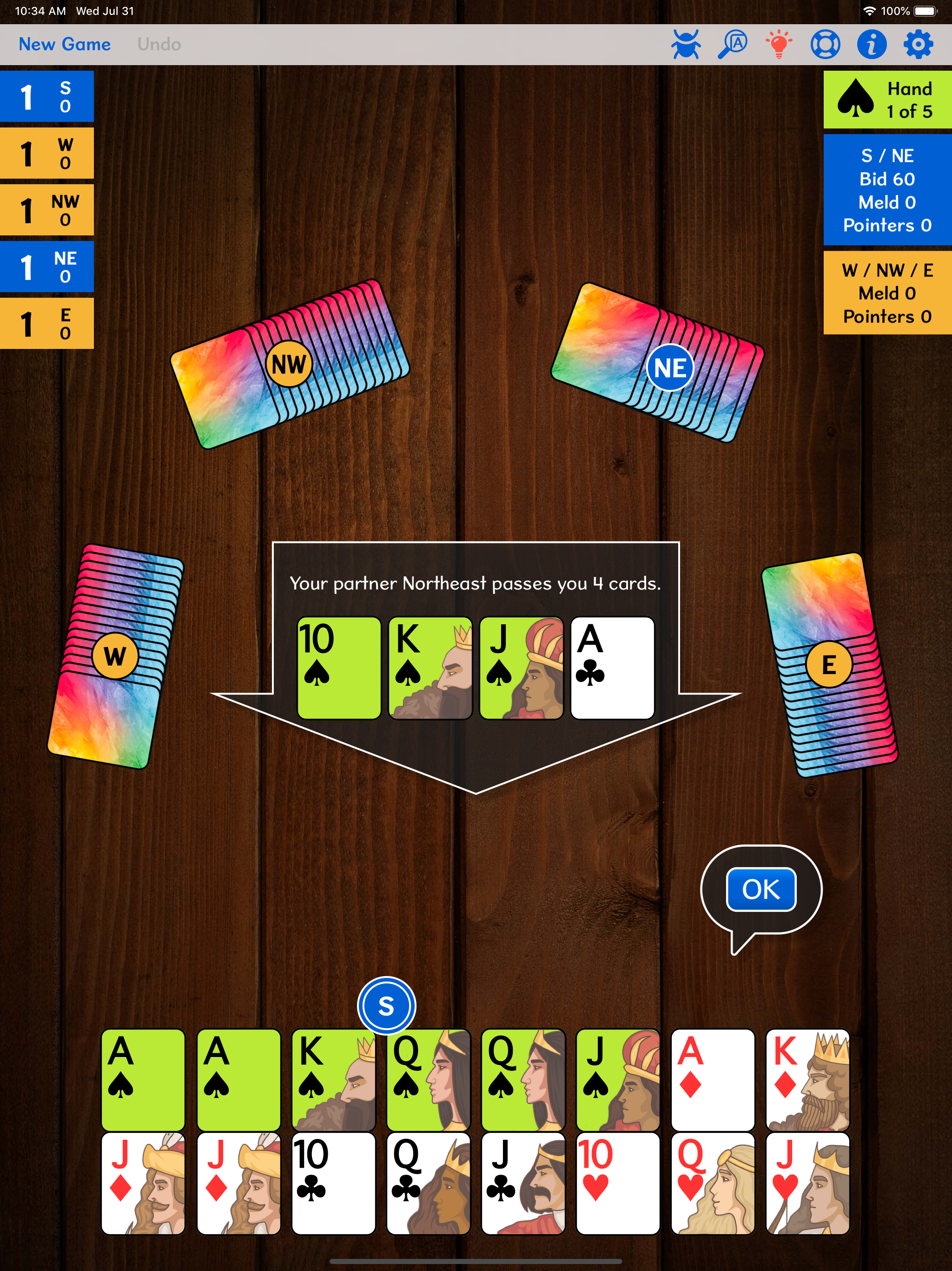 5-Handed Pinochle+ screenshot 13