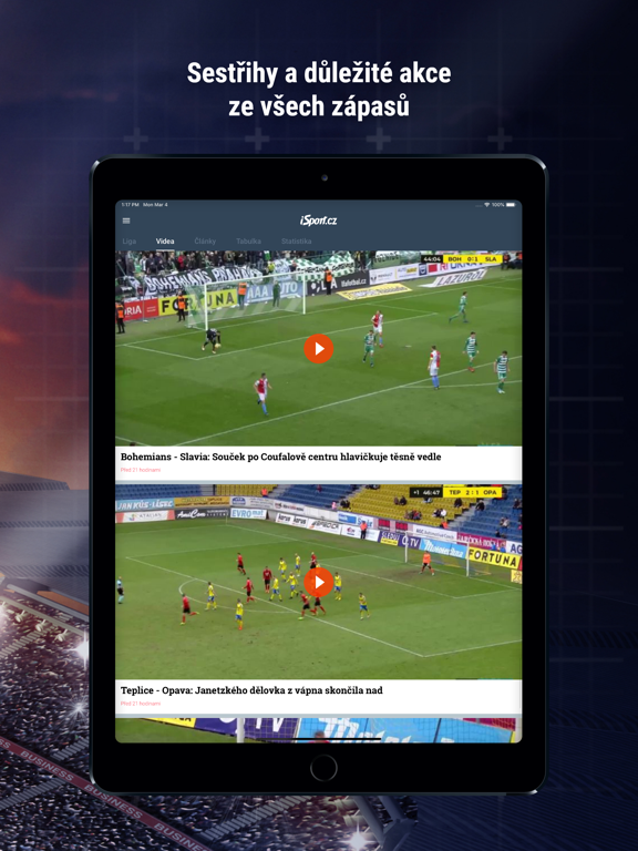 Liga živě iPad screenshot 5 - Sports app
