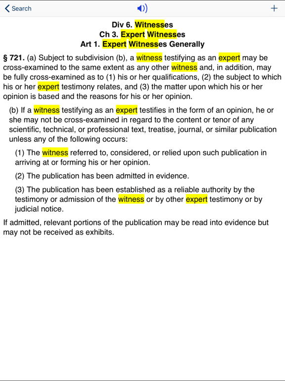Screenshot #6 pour CA Evidence Code 2025
