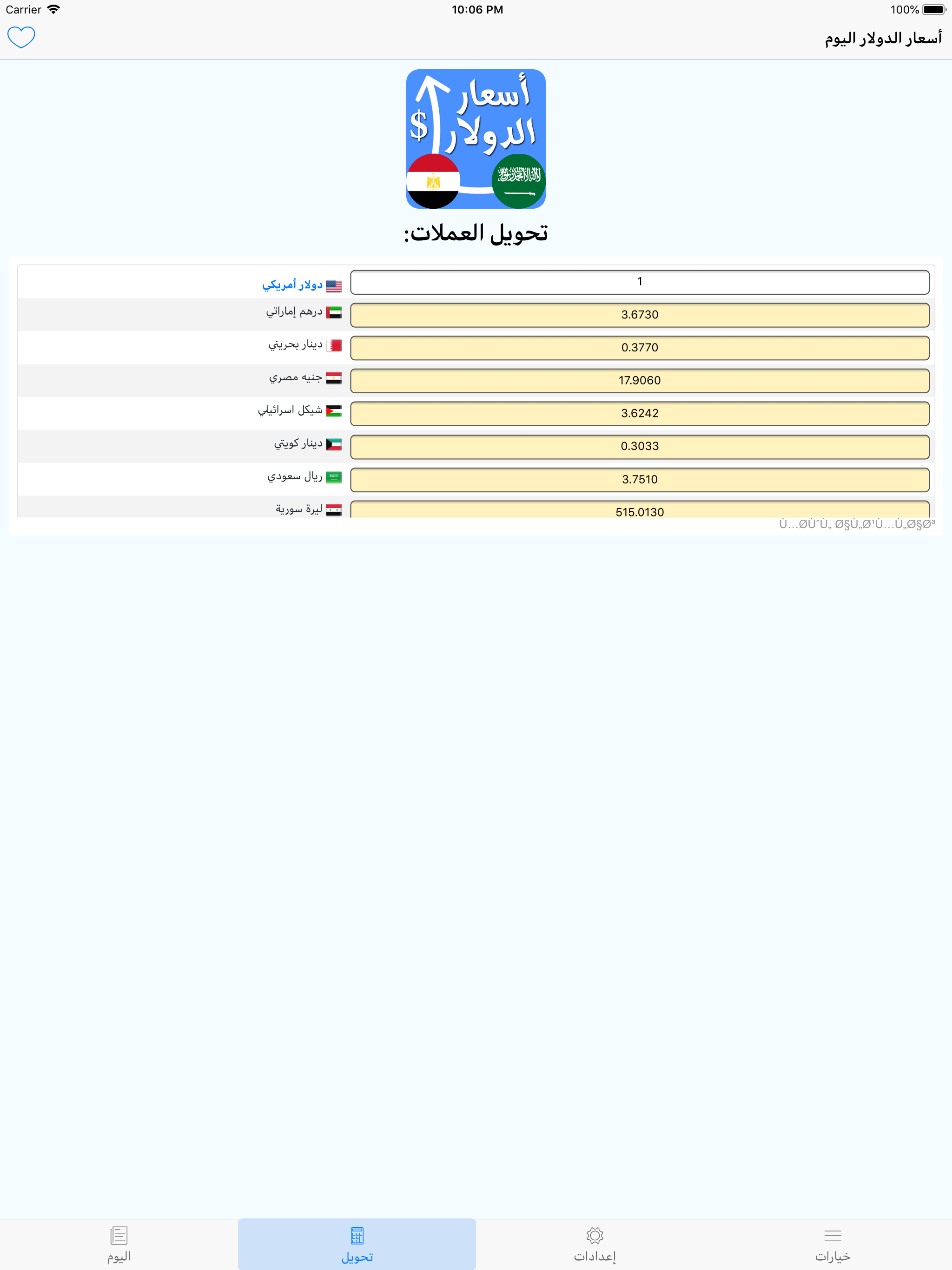 أسعار الدولار اليوم لحظة بلحظة