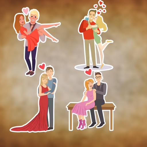 Adorable Couple Stickers HD