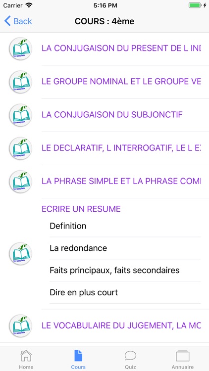 Cours de Français screenshot-5