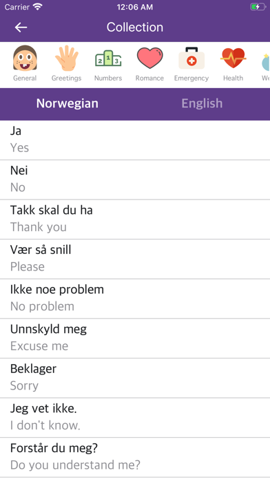 Screenshot #1 pour Norwegian English Dictionary!