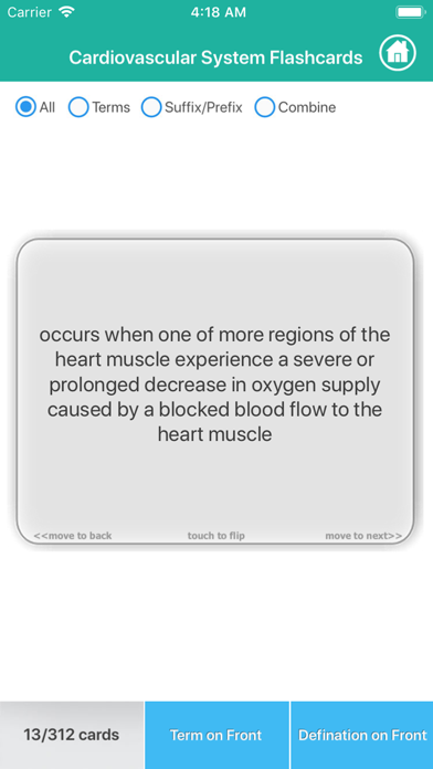 Cardiovascular Medical Terms Screenshot