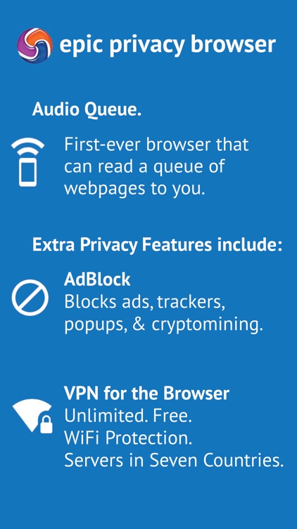 Epic Privacy Browser (w/ VPN)